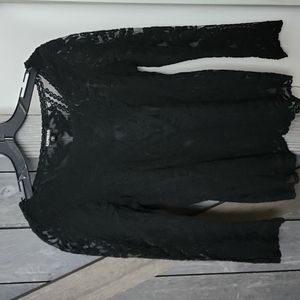 Express XS Lace Detailed  Sheer Blouse